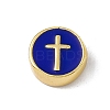 Real 18K Gold Plated Brass Enamel Beads LS-KK-F814-04G-02-1