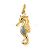 Brass Micro Pave Cubic Zirconia Pendants KK-U061-19A-G-1