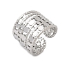 304 Stainless Steel Open Cuff Rings for Women RJEW-A079-09C-P-4