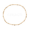 Minimalist Glass Seed Beads & Brass Beads Stretch Bracelets for Women BC0195-16-1