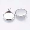 Tarnish Resistant 304 Stainless Steel Pendant Cabochon Settings STAS-I069-37-14MM-2
