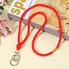 Silicone Beaded ID Card Neck Straps NJEW-SW00025-13-3