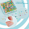 5 Bags Transparent Frosted Glass Beads GLAA-HY0001-36B-5