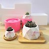 Food Grade DIY Silicone Flowerpot Molds DIY-OC0002-44-4