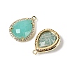 Natural Mixed Stone Faceted Teardrop Pendants G-I382-01G-3