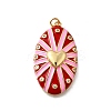 Brass Micro Pave Clear Cubic Zirconia Pendants KK-F899-01A-G-1