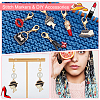 Alloy Enamel Rhinestone Locking Stitch Markers HJEW-AB00112-4