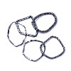 Non-magnetic Synthetic Hematite Stretch Bracelets BJEW-F376-02-1