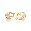 Brass Micro Pave Cubic Zirconia Pendants ZIRC-T016-24-2