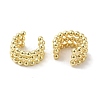 Rack Plating Brass Triple Lines Cuff Earrings LS-EJEW-D073-05G-2