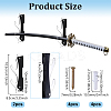 Wood & Acrylic Adjustable Wall-mounted Knife and Sword Holder OFST-WH0011-04A-2