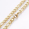 304 Stainless Steel Figaro Chain Necklaces NJEW-O102-16G-2