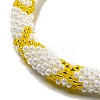 Handmade Braided Glass Seed Beaded Stretch Bracelets for Women BJEW-A012-01A-2