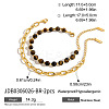 2Pcs 2 Styles 304 Stainless Steel Canle Chain Bracelets FS-WG283A0-01-1