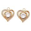 304 Stainless Steel Rhinestone Pendants STAS-Q340-03G-02-1