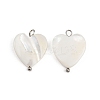 Natural Shell Heart Pendants X1-STAS-D378-34P-1