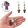 5Pcs Natural Amethyst Pendants G-SZ00001-87E-5