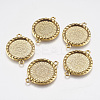 Zinc Alloy Cabochon Connector Settings X-PALLOY-A15774-AG-FF-1