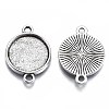 Tibetan Style Alloy Cabochon Connectors Settings TIBE-S322-010B-AS-RS-2