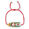 Handmade Glass Seed Bead Link Bracelets CJ0135-3-1
