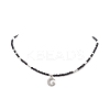 4Pcs 4 Style Moon & Bowknot & Heart & Tortoise Clear Cubic Zirconia Pendant Necklaces Set NJEW-JN04271-5