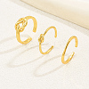 3Pcs 3 Styles Brass Knot Open Cuff Toe Rings for Daily GY1534-5