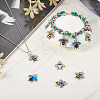 60Pcs 12 Colors Alloy Enamel Pendants ENAM-TA0001-61-8