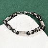 201 Stainless Steel Byzantine Chain Bracelets for Men Women BJEW-B143-10EBP-2