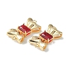 Brass Pave Cubic Zirconia Connector Charms KK-L208-01G-01-3