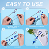 DIY Rainbow Round Wood & Aluminum Keychain Making Kits DIY-YW0012-31-4