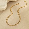 304 Stainless Steel Satellite Chain Double Layered Necklaces for Women NJEW-K296-03G-1