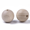 Natural Beech Wood Beads LS-WOOD-T020-01D-2