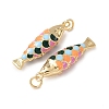 Brass Enamel Pendants KK-C143-44B-G03-2