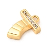 Brass Micro Pave Cubic Zirconia Charms KK-C117-12G-T-2