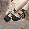 2 Pairs Bowknot ABS Imitation Pearl Shoe Lace Decorations DIY-SP0002-83B-4