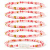 5Pcs Shell & Glass Seed Bead Stretch Bracelet Sets IY4629-2-1