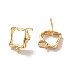 Golden Brass Stud Earring Findings KK-P253-01C-G-2