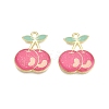 Light Gold Plated Alloy Enamel Pendants PALLOY-N176-25B-RS-1
