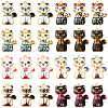 32Pcs 8 Styles Rack Plating Alloy Pendants FIND-SC0009-93-1