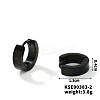 Fashionable 304 Stainless Steel Mirror Polished Hoop Earrings for Hip-hop Street Style WQ4489-2-1
