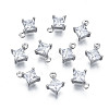Long-Lasting Plated 925 Sterling Silver Cubic Zirconia Charms STER-ZX003-01P-NF-1