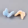 Flocking Opaque Acrylic Butterfly Beads OACR-T030-11M-2