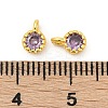 Brass Pave Cubic Zirconia Pendants KK-H204-03G-03-3