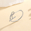 OT Clasp 925 Sterling Silver Adjustable Finger Rings for Women FS-WGF9FBF-01-4
