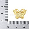Rack Plating Brass Enamel Butterfly Connector Charms KK-A234-026G-4