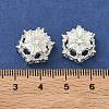 Brass Clear Cubic Zirconia Beads KK-D228-21S-3
