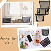 3Pcs 3 Styles Nylon Gauze Cosmetic Pouches with Zipper ABAG-CP0001-11-5
