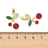Brass Micro Pave Cubic Zirconia Pendants KK-S529-01G-3