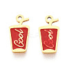 304 Stainless Steel Enamel Charms STAS-T065-66G-01-1
