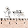 304 Stainless Steel Clip-on Earring Findings with Imitation Pearl Plastic Beaded STAS-H216-03A-P-3